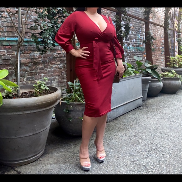 Beautiful long sleeve Shein Dress size L - Picture 3 of 3